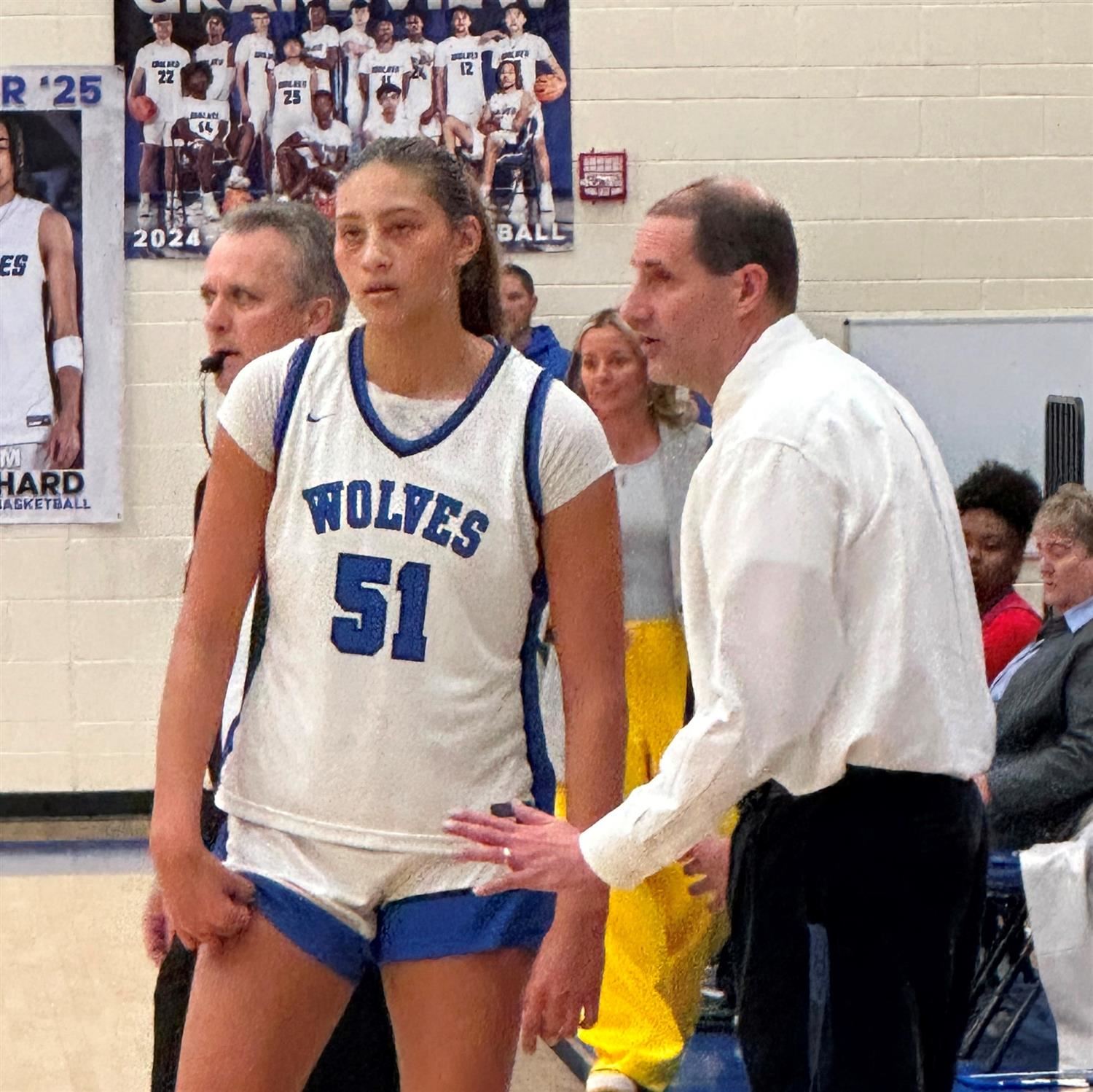  GHS basketball player Sienna Betts and Coach Josh Ulitzky 